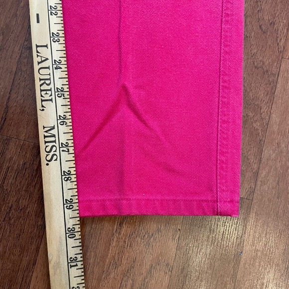 Vintage Wrangler Hot Pink High Waisted Straight Leg Jeans Made in USA 11/12 - Picture 6 of 8